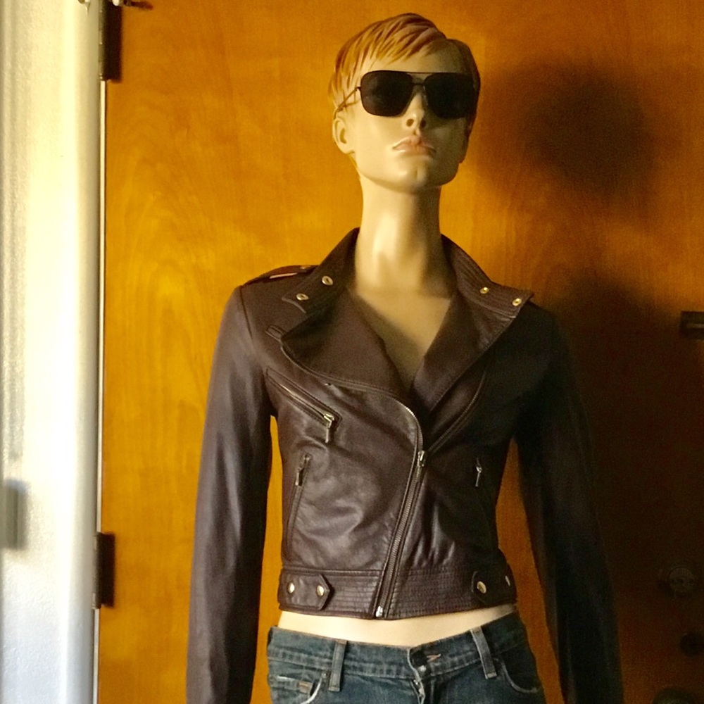 Truth and Pride Brown Leather ZipperJacket Sz M